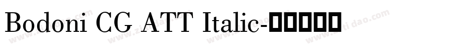 Bodoni CG ATT Italic字体转换